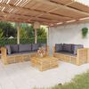 vidaXL 6 Piece Garden Lounge Set with Cushions Solid Wood Teak