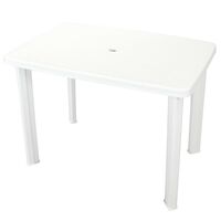 vidaXL Garden Table White 101x68x72 cm Plastic