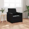 vidaXL Sofa Bed 60cm Black Artificial Leather