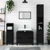 vidaXL Bathroom Cabinet Black 30x30x100 cm Engineered Wood