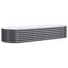vidaXL Garden Raised Bed Galvanised Steel 224x80x36 cm Anthracite