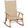 vidaXL Rocking Chair with cushion Bamboo