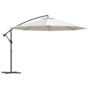 vidaXL Cantilever Garden Parasol 3.5 m Sand White