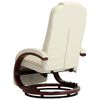 vidaXL TV Massage Recliner Cream White Faux Leather