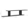 vidaXL Wall-Mounted TV Shelf High Gloss Grey 125x18x23 cm Engineered Wood