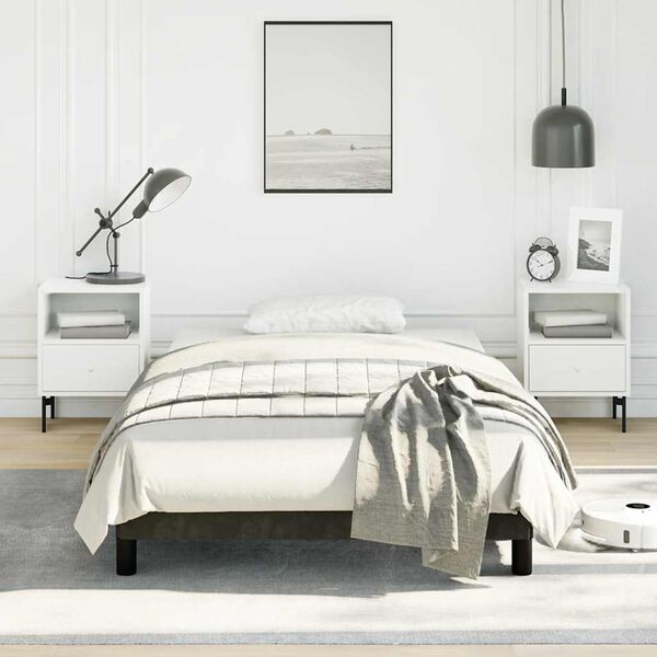 vidaXL Bed Frame without Mattress Black King Single Velvet