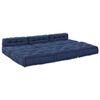 vidaXL Modular Sofa 4 pcs Indigo Fabric