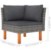 vidaXL 6 Piece Garden Lounge Set with Cushions Poly Rattan Grey