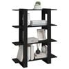 vidaXL Book Cabinet/Room Divider Black 100x30x123.5 cm