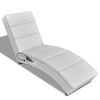 vidaXL Massage Chair | White | Cotton 5% | Medium | Massage Chair | Rectangular
