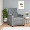 vidaXL Massage Recliner Chair Light Grey Fabric