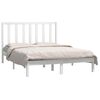vidaXL Bed Frame without Mattress White 135x190 cm Double Solid Wood Pine