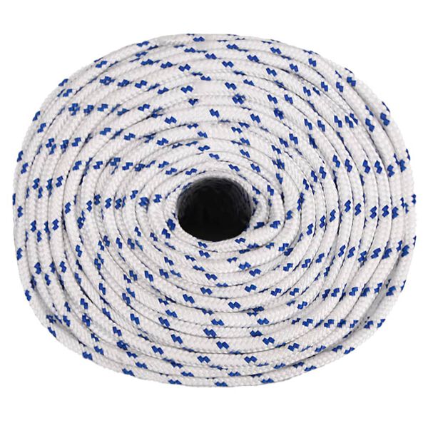 vidaXL Boat Rope White 8 mm 25 m Polypropylene