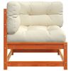 vidaXL Garden Sofas Corner with Cushions 2 pcs Wax Brown Solid Wood Pine