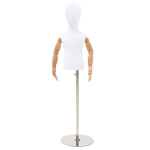 vidaXL Adjustable 120-157 cm Mannequin with Base Unisex PP White