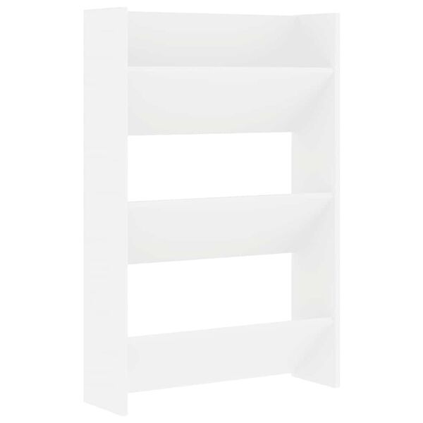 vidaXL Wall Shoe Cabinet White 60x18x90 cm Engineered Wood