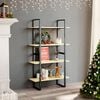 vidaXL 4-Tier Book Cabinet 80x30x140 cm Solid Pine Wood