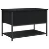 vidaXL Storage Bench Black 70x42.5x47 cm Engineered Wood