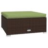 vidaXL 11 Piece Garden Lounge Set with Cushions Poly Rattan Brown