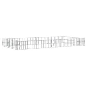 vidaXL Gabion Raised Bed | Silver | Galvanised steel | Large | Heavy Duty