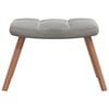 vidaXL Rocking Chair with a Stool Light Grey Velvet