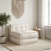 vidaXL Modular Sofa Unit Cream 70x70x54 Fabric