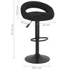 vidaXL Bar Stools 2 pcs Black Velvet