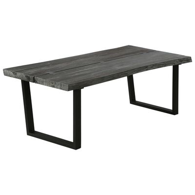 vidaXL Coffee Table Solid Mindi Wood 102x56x41 cm Grey