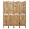 vidaXL 4-Panel Room Divider Bamboo 160x180 cm