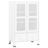 vidaXL Storage Chest | White | Metal | Medium | Storage Chest | Rectangular