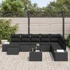 vidaXL Garden Sofa Set with Cushion 9 pcs Poly Rattan