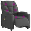 vidaXL Electric Massage Recliner Chair Dark Grey Fabric