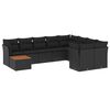vidaXL 10 Piece Garden Sofa Set with Cushions Black Poly Rattan