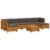 vidaXL 8 pcs Outdoor Sofa Set Solid Acacia Wood Brown