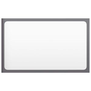 vidaXL Bathroom Mirror High Gloss Grey 60x1.5x37 cm Engineered Wood