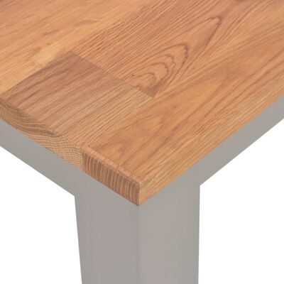 vidaXL Dining Table 120x60x74 cm Solid Oak Wood