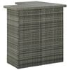 vidaXL 16 Piece Garden Bar Set with Cushions Poly Rattan Grey