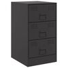vidaXL Bedside Cabinets 2pcs Black 34.5x39x62 cm Steel