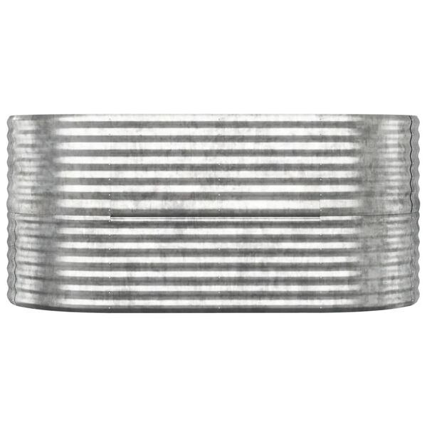vidaXL Garden Raised Bed Galvanised Steel 152x80x68 cm Silver