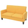 vidaXL 2 Piece Sofa Set Fabric Yellow