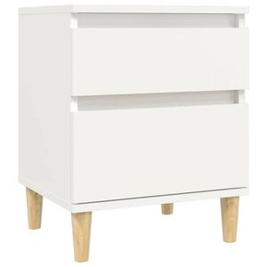 vidaXL Bedside Cabinet White 40x35x50 cm