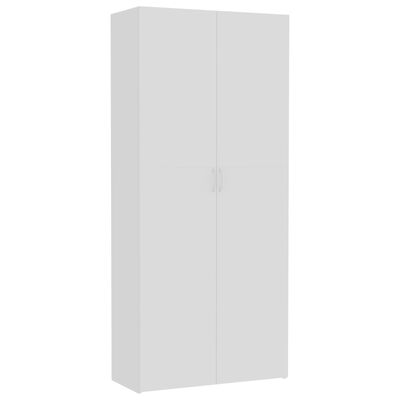 vidaXL Storage Cabinet White 80x35.5x180 cm Engineered Wood