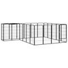 vidaXL 22-Panel Dog Playpen Black 50x100 cm Powder-coated Steel