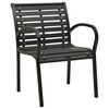 vidaXL Garden Chairs 2 pcs Steel and WPC Black