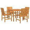 vidaXL Garden Dining Set 5 pcs Brown Solid acacia wood