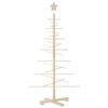 vidaXL Wooden Christmas Tree Bamboo Natural with Unfinished