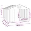 vidaXL Dog House Anthracite 116.5x153x81.5 cm Galvanised Steel