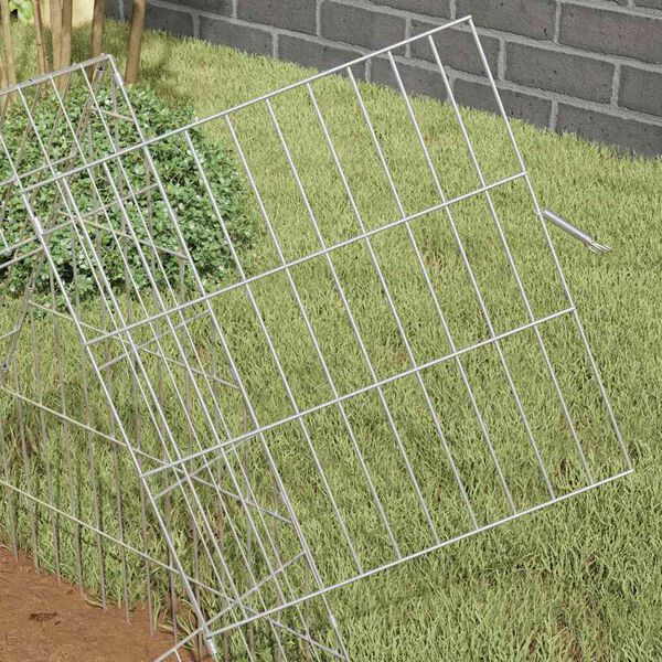 vidaXL Rabbit Cage Silver 215 x 55 x 55 cm Galvanised Steel