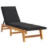 vidaXL Sun Lounger with Cushion Poly Rattan&Solid Wood Acacia