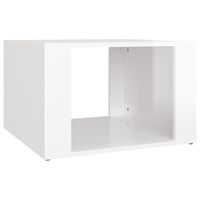 vidaXL Bedside Table High Gloss White 57x55x36 cm Engineered Wood